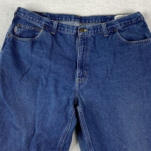 Carhartt Jeans Mens 42x32 Blue Actual 40x32 Relaxed Fit Straight Leg Workwear - Picture 2 of 15